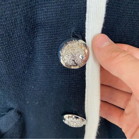 Lauren Ralph Lauren Button Down Collared Cardigan Sweater Size Medium - Picture 5 of 6